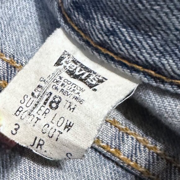 LEVI'S 518 Vintage Y2K Superlow Denim Jeans Size 3 JR Short - Picture 4 of 6